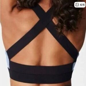 Blush and Black Sports Bra